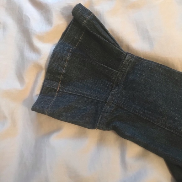 GUESS Long Denim Double Breasted Dress Jacket Stretch M - Picture 11 of 16